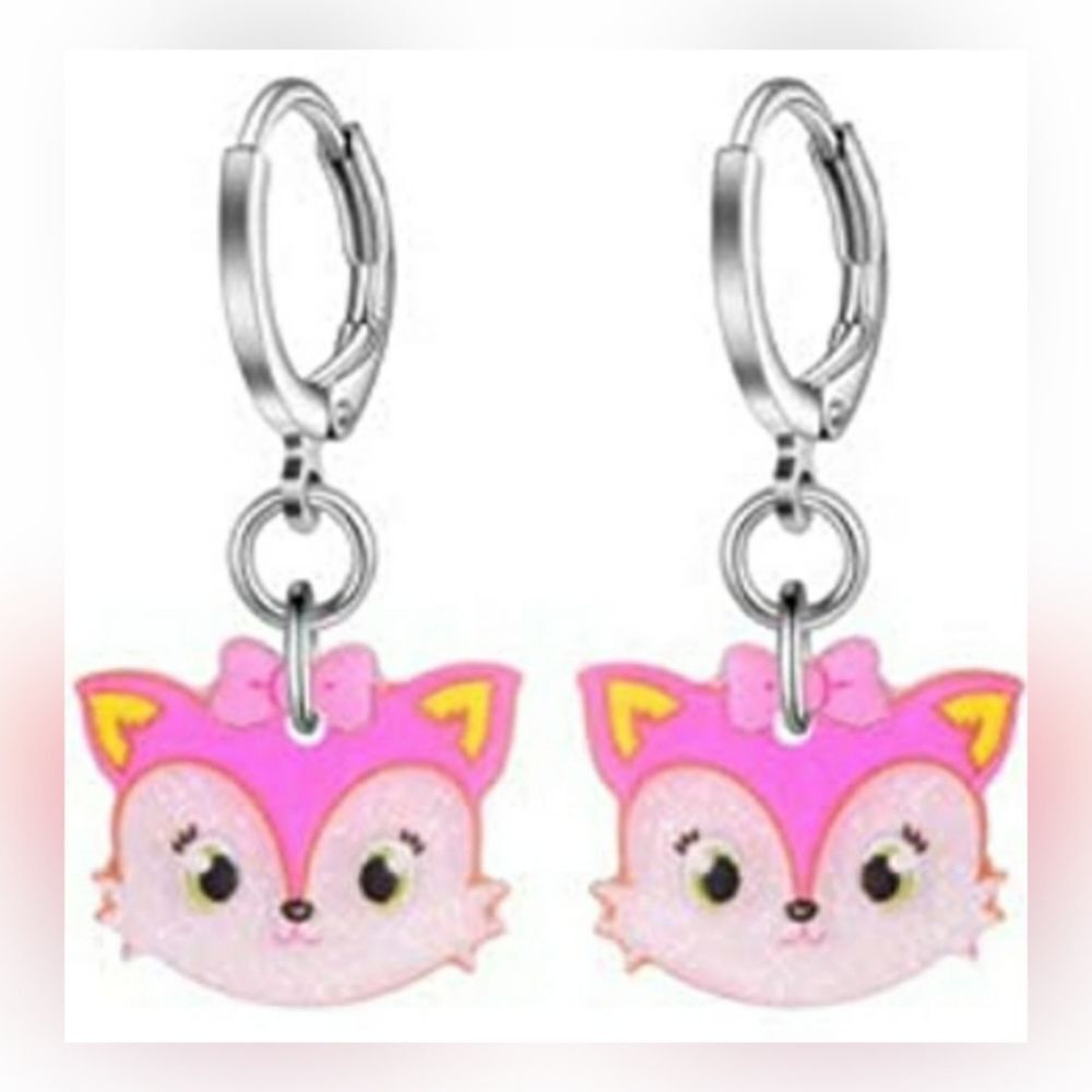 Hypoallergenic Acrylic Dangle Hoop Earrings